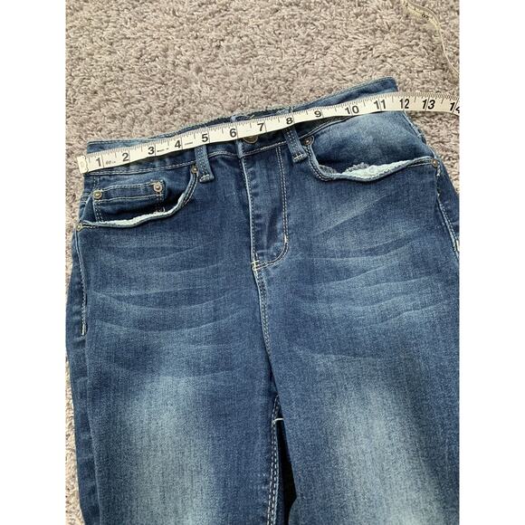 indigo rein jeans denim curvy womens size 3 / 25 high rise distressed - Picture 8 of 8